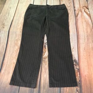 Brown pinstriped pants